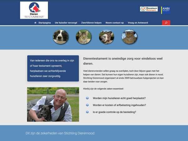 afbeelding van website home page